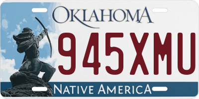 OK license plate 945XMU