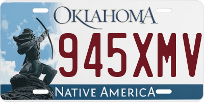 OK license plate 945XMV