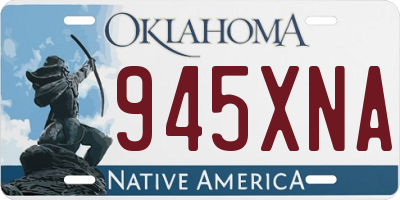 OK license plate 945XNA
