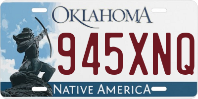OK license plate 945XNQ