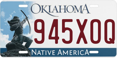 OK license plate 945XOQ