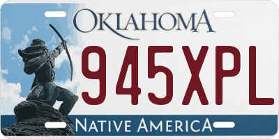 OK license plate 945XPL
