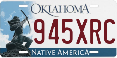 OK license plate 945XRC