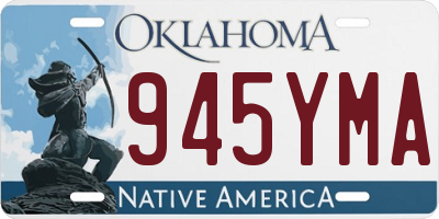 OK license plate 945YMA