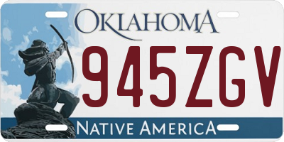 OK license plate 945ZGV