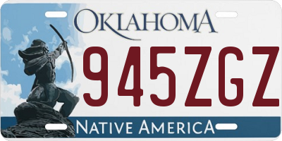 OK license plate 945ZGZ