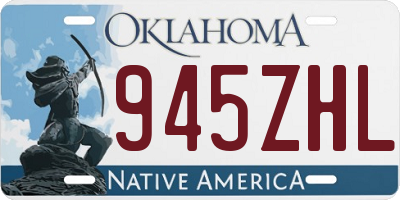 OK license plate 945ZHL