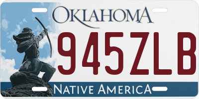 OK license plate 945ZLB