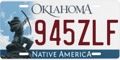 OK license plate 945ZLF