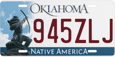 OK license plate 945ZLJ