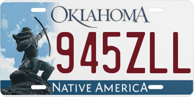 OK license plate 945ZLL