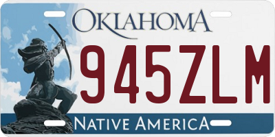 OK license plate 945ZLM
