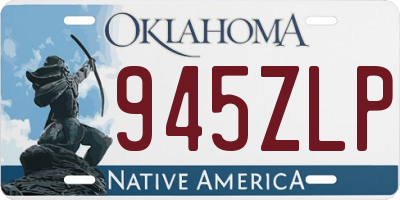 OK license plate 945ZLP