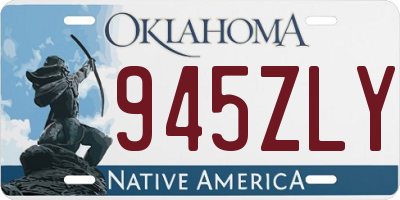 OK license plate 945ZLY