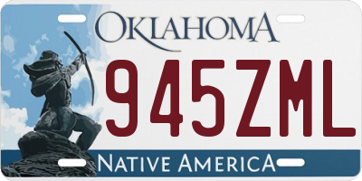 OK license plate 945ZML
