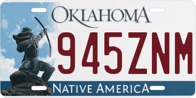OK license plate 945ZNM