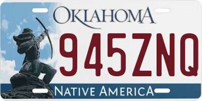 OK license plate 945ZNQ