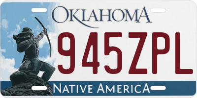OK license plate 945ZPL