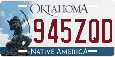 OK license plate 945ZQD