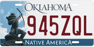 OK license plate 945ZQL