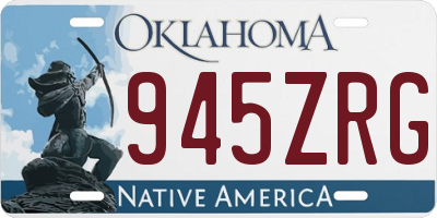 OK license plate 945ZRG