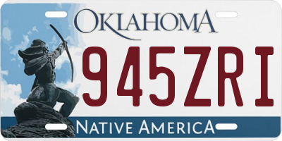 OK license plate 945ZRI