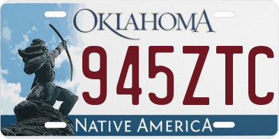 OK license plate 945ZTC