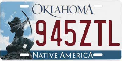 OK license plate 945ZTL