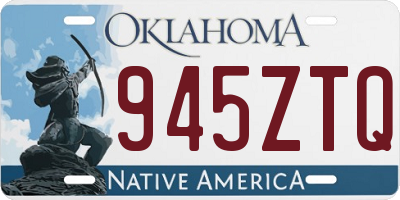 OK license plate 945ZTQ