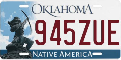 OK license plate 945ZUE