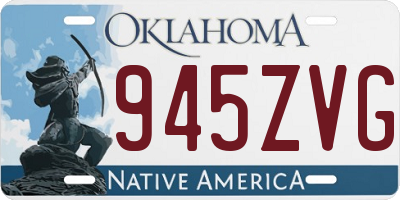 OK license plate 945ZVG
