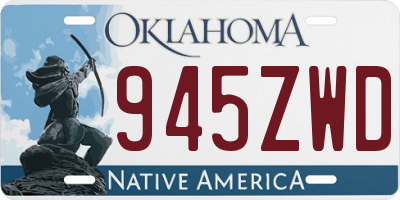 OK license plate 945ZWD