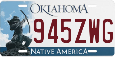 OK license plate 945ZWG