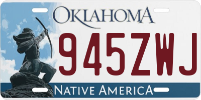 OK license plate 945ZWJ