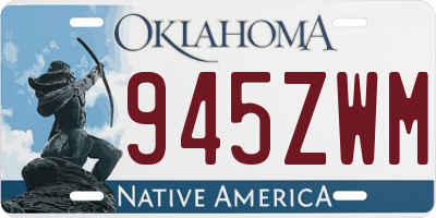 OK license plate 945ZWM