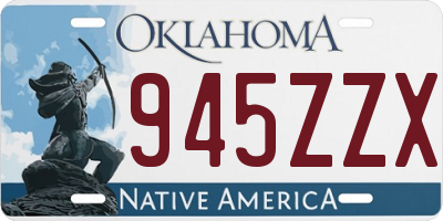 OK license plate 945ZZX