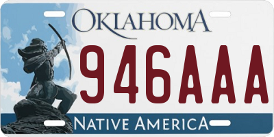 OK license plate 946AAA