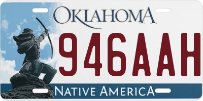 OK license plate 946AAH