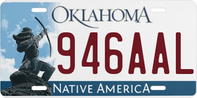 OK license plate 946AAL