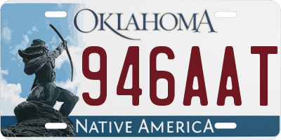 OK license plate 946AAT