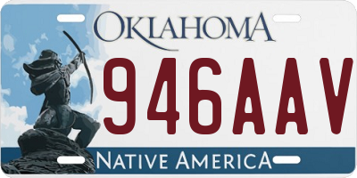 OK license plate 946AAV