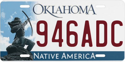 OK license plate 946ADC