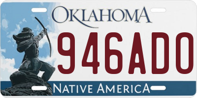 OK license plate 946ADO