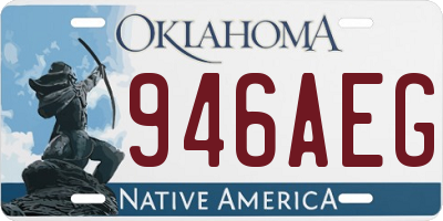 OK license plate 946AEG