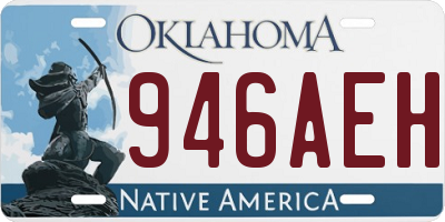 OK license plate 946AEH