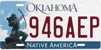 OK license plate 946AEP