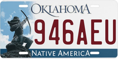 OK license plate 946AEU