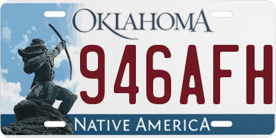 OK license plate 946AFH