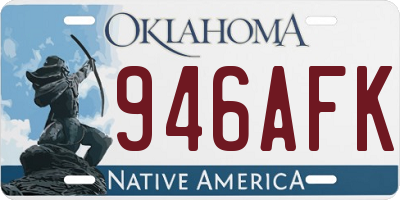 OK license plate 946AFK