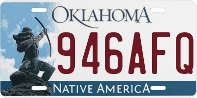 OK license plate 946AFQ